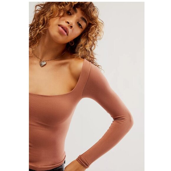 NEW Free People | Clean Lines Long Sleeve In Withered Rose - Picture 8 of 9